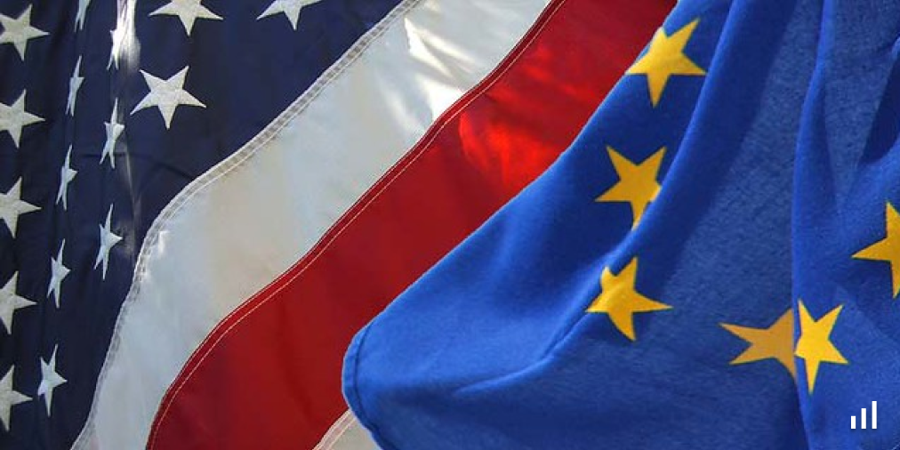 Flags of Europe and the United States