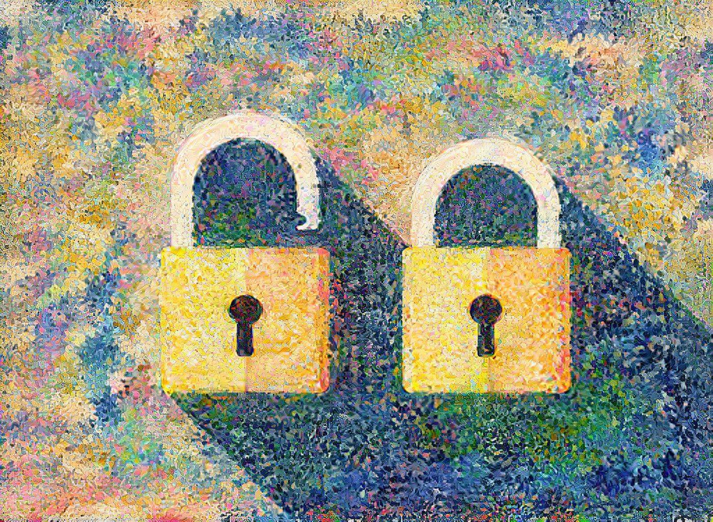 alt:AI painting of locks