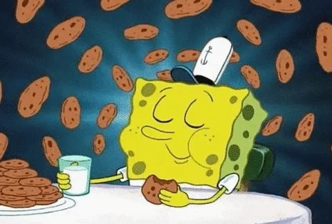 Spongebob eating cookies from the internet (animated)