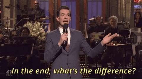 In the end, what is the difference (static)